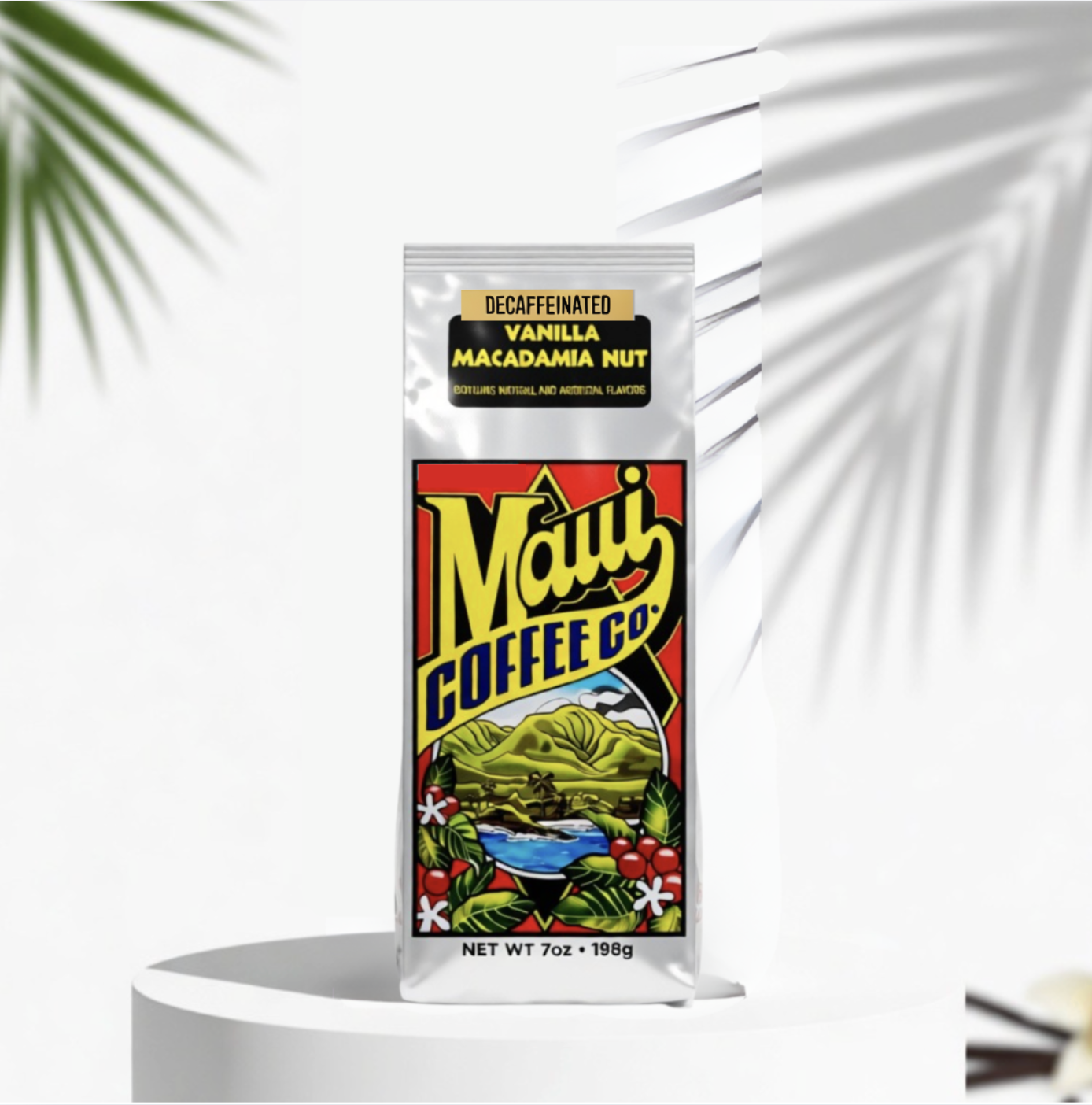 Maui Coffee Co. Vanilla Macadamia Nut Decaffeinated Coffee Hero Image