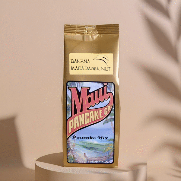 Maui Pancake Co. Banana Macadamia Nut Pancake Mix Product Image Hero